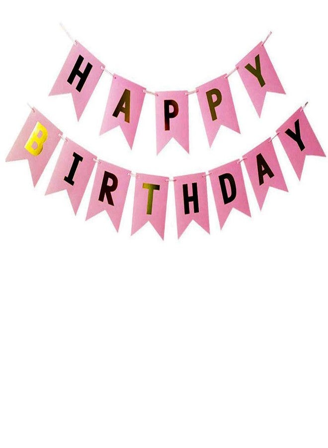 SOI Happy Birthday Banner | Pink Happy Birthday Banner | Birthday Banner For Girls (Pink)